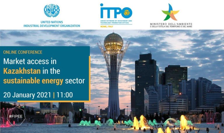 UNIDO: webinar su accesso Kazhakstan a mercato energia sostenibile