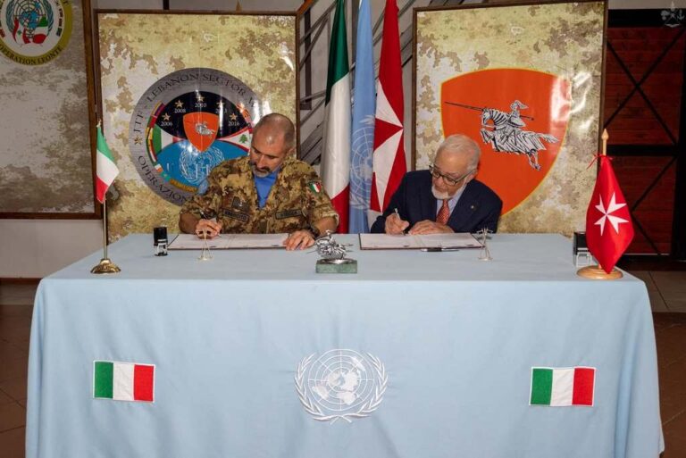 UNIFIL: accordo quadro tra contingente Italia e Ordine di Malta Libano