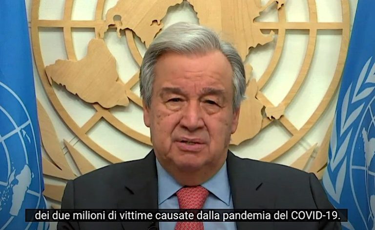 Covid 19: si vaccina anche il segretario generale Onu Guterres, fare presto e farlo a tutti