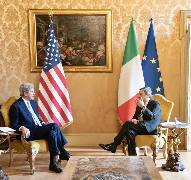 COP26: Kerry a Roma, vede Draghi, Cingolani, Di Maio, Giorgetti