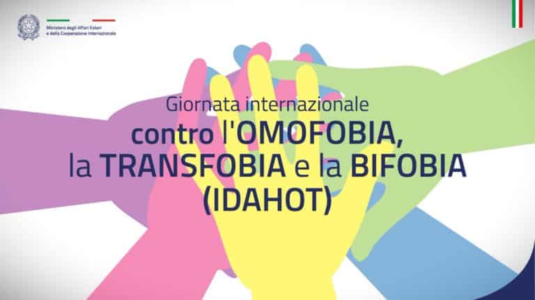 Omotransofobia: giornata mondiale; Italia, no alle intolleranze