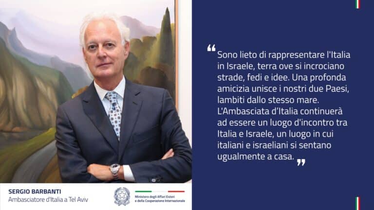 Sergio Barbanti nuovo Ambasciatore d’Italia in Israele