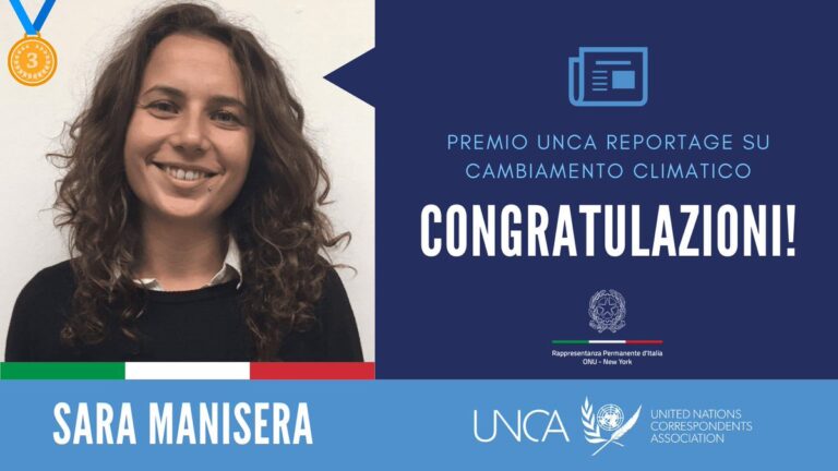 Sara Manisera, an Italian journalist, wins UNCA Award  for “Iraq without Water”