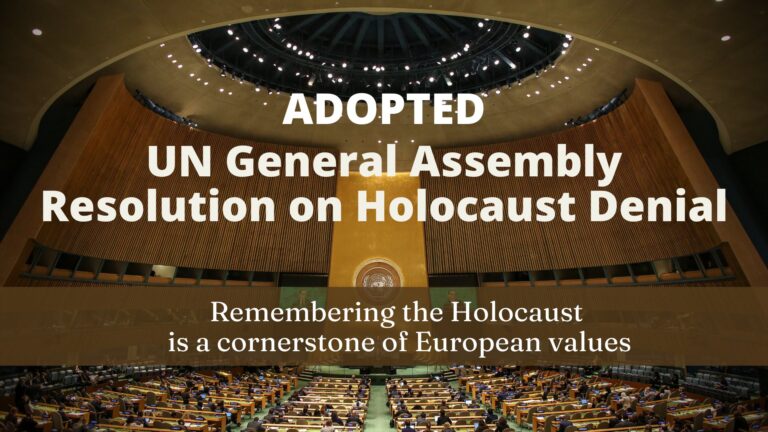 UN adopts by consensus a resolution against Holocaust denial