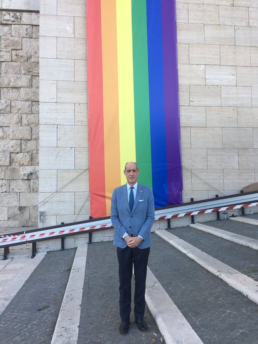 Homophobia: Freedom Flag displayed by Italy’s Ministry of Foreign Affairs, UN Mission