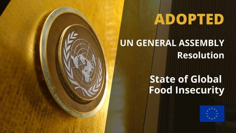 UNGA adopts resolution on food insecurity; Italy among pen-holders and co-sponsors