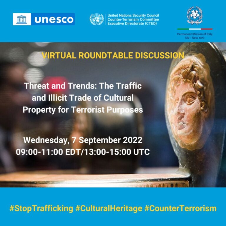 Terrorism and cultural heritage: Italy co-organizes roundtable with UNESCO and CTED