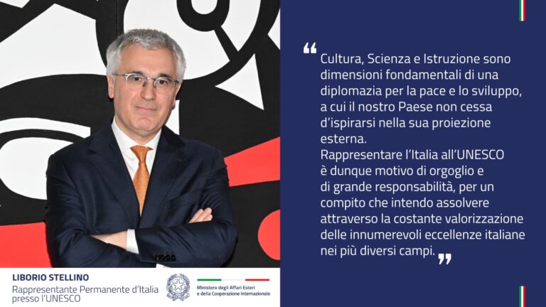 Liborio Stellino nominato Rappresentante Permanente presso l’UNESCO