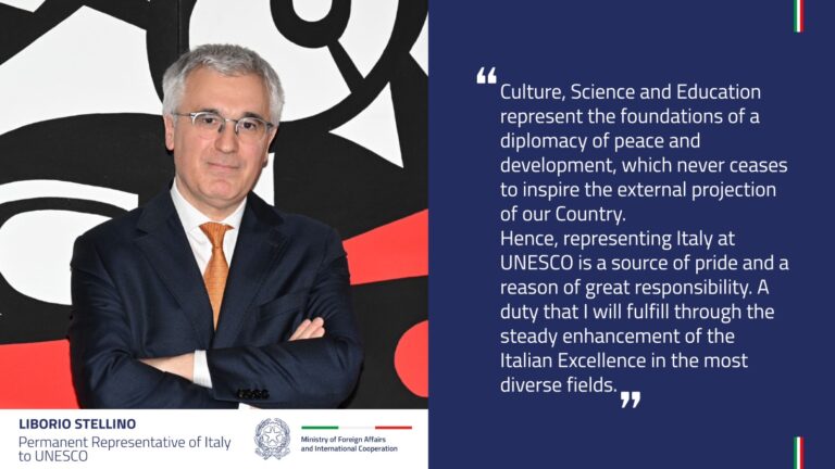 Liborio Stellino is the new Permanent Representative of Italy to UNESCO