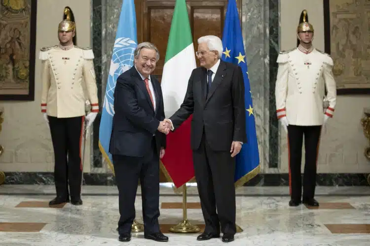 Guterres e Mattarella UNRIC