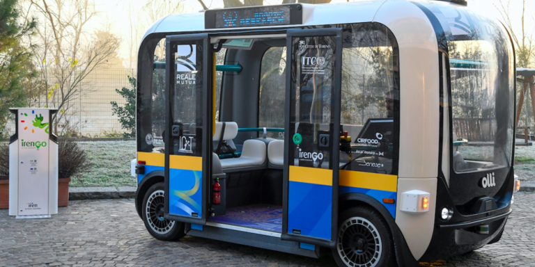 Olli, a new mobility model, arrives at ILO in Turin under the United Nations flag