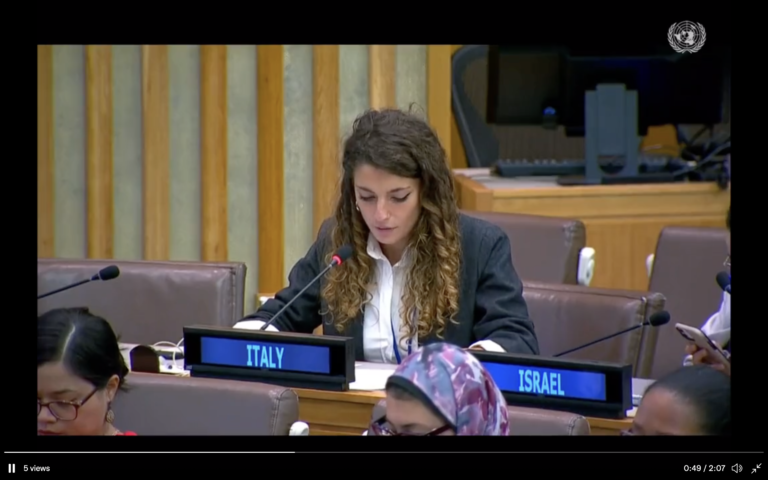 Giulia Tariello, Italy’s Youth Delegate, addressed UNGA Third Committee