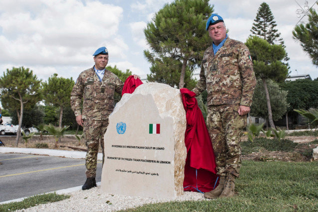 UNIFIL: inaugurato monumento ai peacekeeper italiani caduti in missione