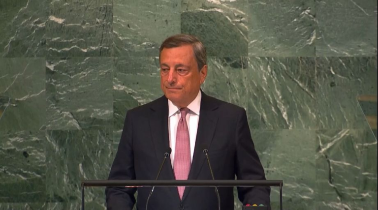 UNGA77: Draghi addresses the General Assembly, “helping Ukraine was the right and only choice”