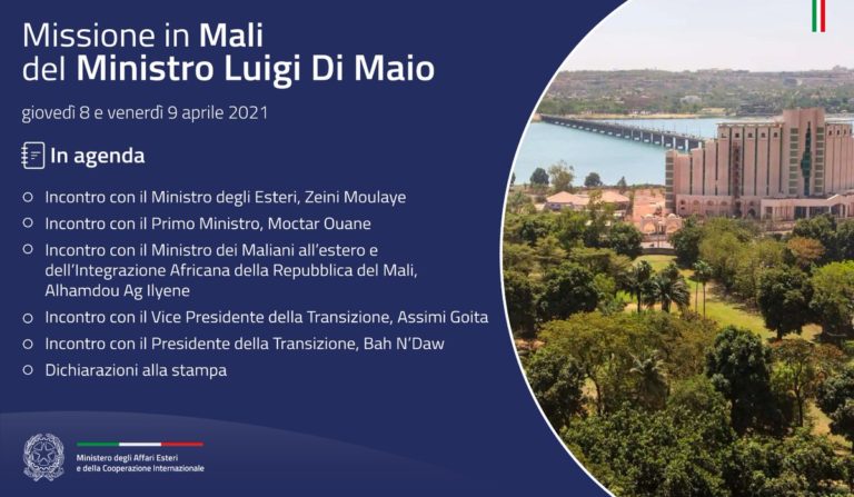 Di Maio oggi e domani in Mali, presto ambasciata a Bamako