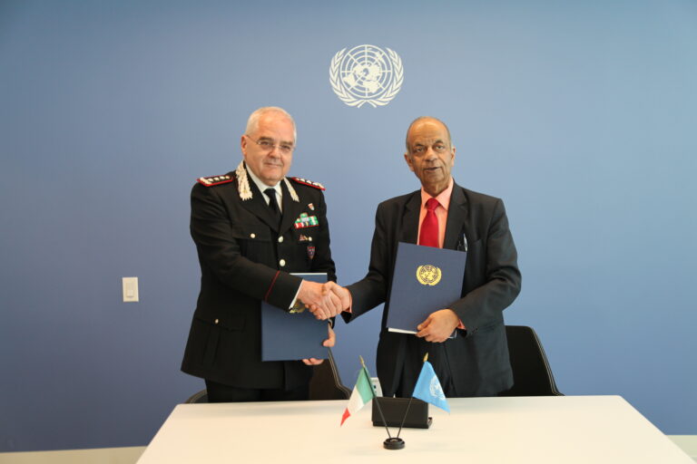 Italian Carabinieri and UN sign MoU to jointly develop training programs