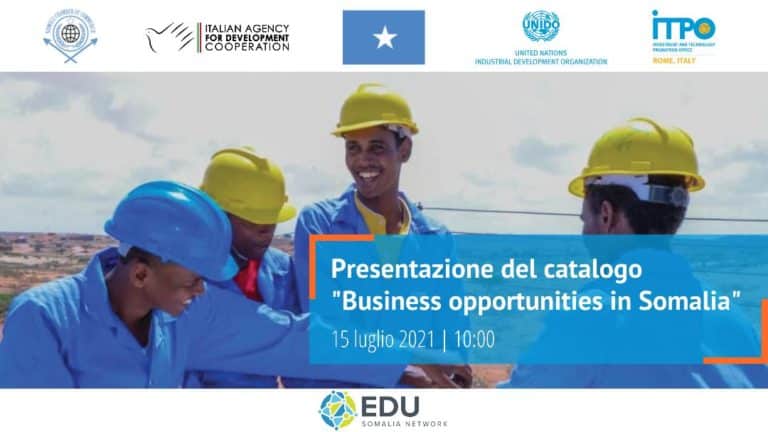 UNIDO: ‘Business Opportunities in Somalia’, un catalogo dedicato alle aziende italiane