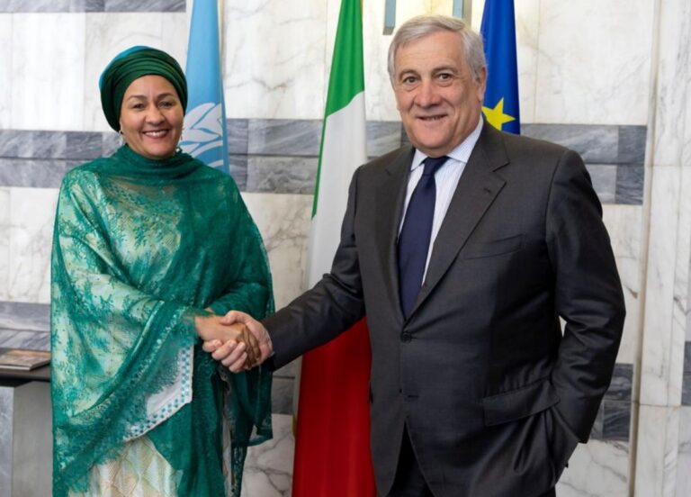 Italia-Onu: Tajani vede Mohammed, a luglio a Roma vertice Onu sui Sistemi Alimentari